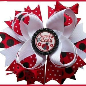 4.5 INCH "SWEET LIL LADY" LADYBUG HAIRBOW